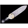 Image 1 : Plains Beaver Back Dag Knife Silver Inlay 19th C.