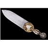 Image 2 : Plains Beaver Back Dag Knife Silver Inlay 19th C.
