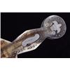 Image 9 : Plains Beaver Back Dag Knife Silver Inlay 19th C.
