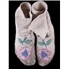 Image 1 : Crow Beaded Floral Moccasins circa 1900