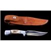 Image 1 : Ruana "M" Stamp Hunter Knife & Leather Scabbard