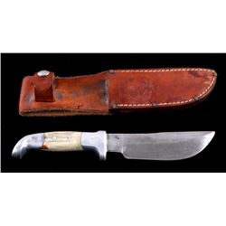 Ruana 14B Skinner Knife & Scabbard Bonner Montana