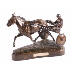 Claudia Steinley Horse Racing Bronze Sculpture