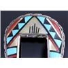 Image 3 : Zuni Sterling Silver Inlaid Ranger Belt Buckle Set