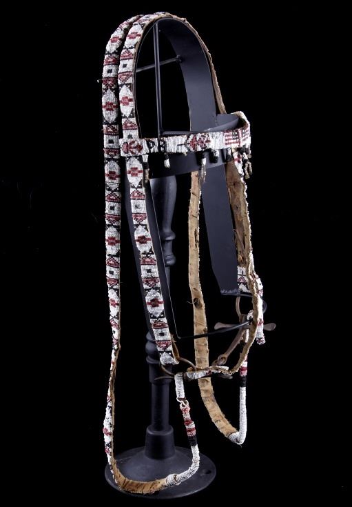Sioux Beaded Headstall Reins Circa 1850 1880
