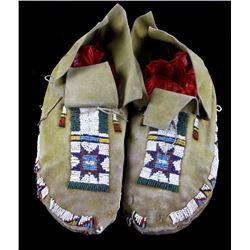 Sioux Beaded Moccasins circa 1890