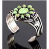 Image 2 : Navajo Old Pawn Sterling & Gaspeite Bracelet