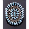 Image 2 : Navajo Petit Point Kingman Turquoise Sterling Cuff