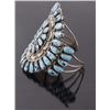 Image 3 : Navajo Petit Point Kingman Turquoise Sterling Cuff