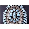 Image 8 : Navajo Petit Point Kingman Turquoise Sterling Cuff