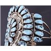 Image 9 : Navajo Petit Point Kingman Turquoise Sterling Cuff
