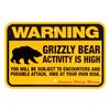 Image 1 : Grizzly Bear Warning Sign from Canada