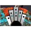 Image 3 : Zuni Sterling Silver Turquoise Inlay Bear Necklace