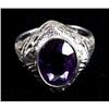 Image 5 : Edwardian Filigree 18K White Gold Amethyst Ring