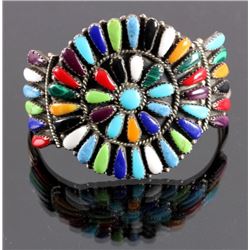 Zuni Sterling Silver Petit Point Bracelet