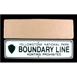 MINT Yellowstone National Park Boundary Line Sign