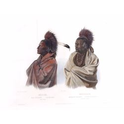 Karl Bodmer circa 1841 Indian Aquatint Engraving