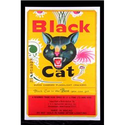 Black Cat Firecracker Advertising Poster