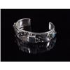 Image 1 : Sterling Bear Claw Turquoise and Coral Band