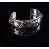 Image 2 : Sterling Bear Claw Turquoise and Coral Band