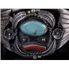 Image 5 : Sterling Navajo Turquoise and Coral Bracelet