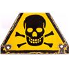 Image 2 : WWII Nazi Skull & Crossed Bones Porcelain Sign