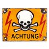 Image 9 : German Achtung Skull Crossed Bones Sign (Nazi)