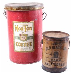 Old Black Joe Grease & Mon Tan Coffee Tins