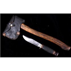 Marbles Hunting Knife & No. 9 Hatchet With Sheath