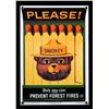 Image 1 : Smokey Bear U.S. Forest Service Porcelain Sign