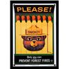 Image 1 : Smokey Bear U.S. Forest Service Porcelain Sign