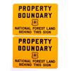 Image 1 : U.S. Forest Service Property Boundary Signs