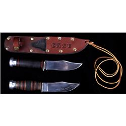 Case XX Hunting Knives With Custom Leather Sheath