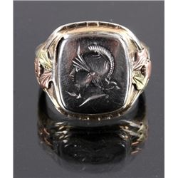 10K Black Hill Gold & Sterling Silver Ring