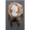Image 1 : 10K Cameo Carved Shell & Gold Ring