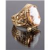 Image 3 : 10K Cameo Carved Shell & Gold Ring