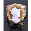 Image 8 : 10K Cameo Carved Shell & Gold Ring