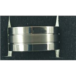 NEW MENS TITANIUM BAND RING. 9MM WIDE. SMOOTH COMFORT FIT. INCLUDES $225 CERTIFICATE