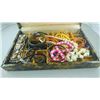 Image 2 : LARGE JEWELRY BOX FILLED WITH MISC JEWELRY ITEMS. RINGS/BRACELETS/NECKLACES