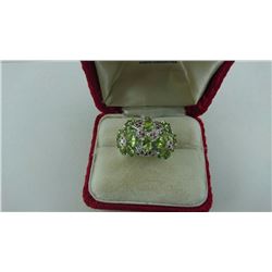 5.04CT PERIDOT/ RUBY RING SUGGESTED RETAIL PRICE $685