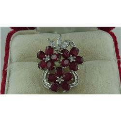 2.74CT RUBY/ CZ RING SUGGESTED RETAIL PRICE $560