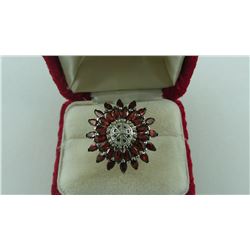 7.36CT GARNET/ SAPPHIRE RING SUGGESTED RETAIL PRICE $715