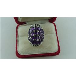 7.92CT AMETHYST/ SAPPHIRE RING SUGGESTED RETAIL PRICE $685