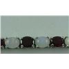 Image 2 : 26.24CT FIRE OPAL/ GARNET BRACELET SUGGESTED RETAIL PRICE $930