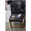 Image 2 : SET OF 6 BUTTON BACK LEATHER BARSTOOLS