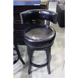 LEATHER SWIVEL BARSTOOL