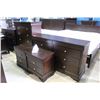 Image 1 : 6 DRAWER DRESSER WITH HIGHBOY AND 2 NIGHTSTANDS
