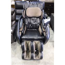 TITAN BROWN LEATHER MASSAGE CHAIR MODEL #TP8400 RETAIL VALUE $4000