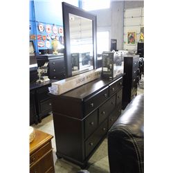 7 DRAWER DRESSER WITH BEVELED MIRROR