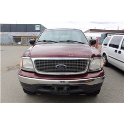 2001 FORD EXPEDITION, SUV, RED, VIN# 1FMPU16L31LA97944, 196,321KMS, GAS, AUTOMATIC, RD, PW, RA, CC,